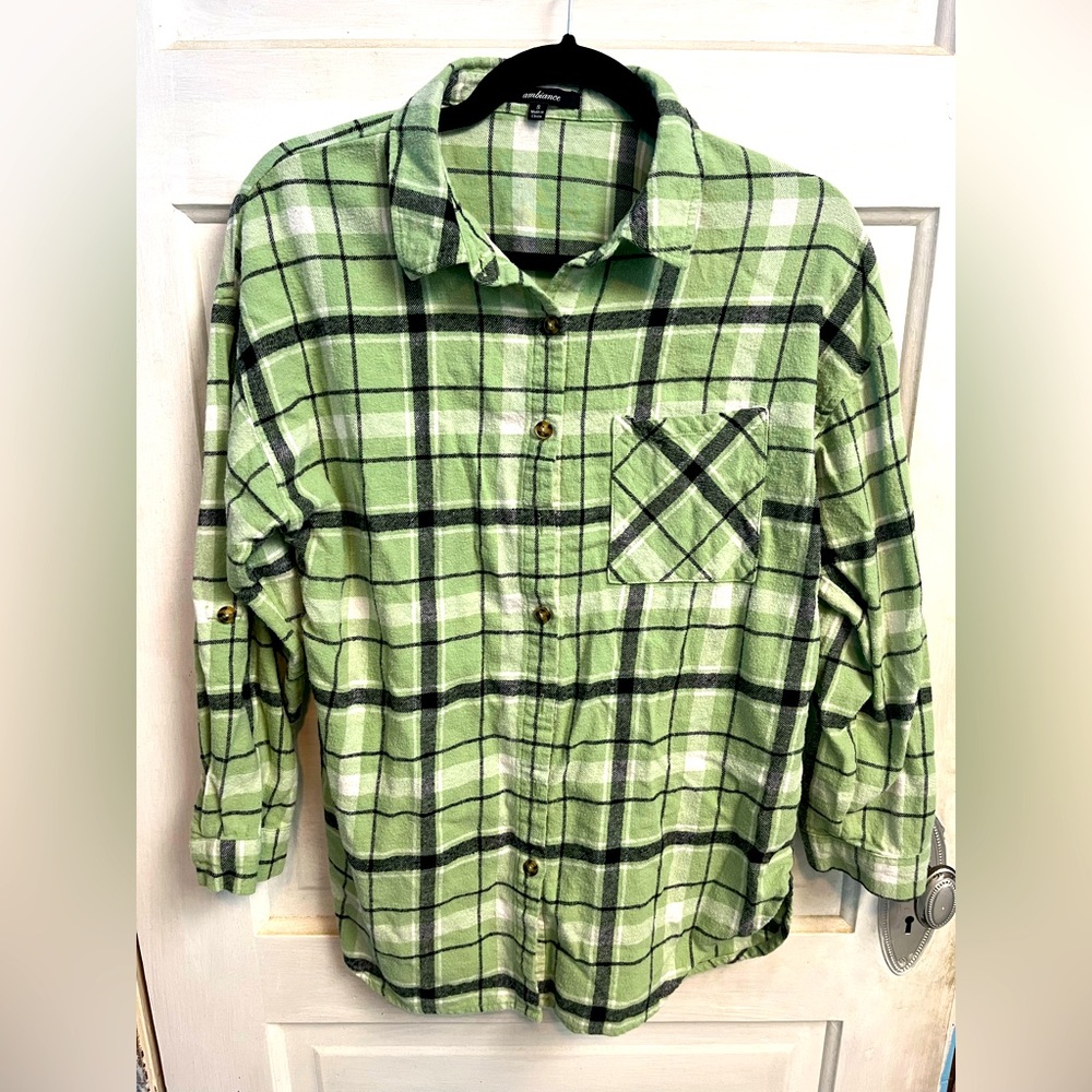 Green plaid flannel